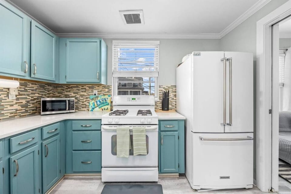 The first of two kitchens