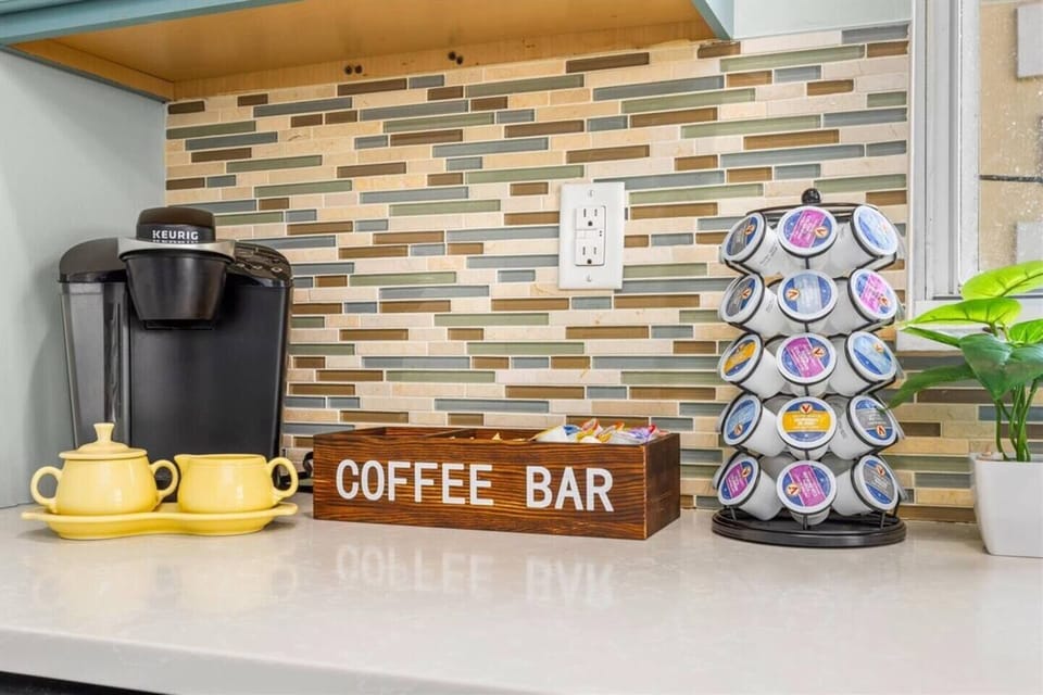 Stocked coffee bar