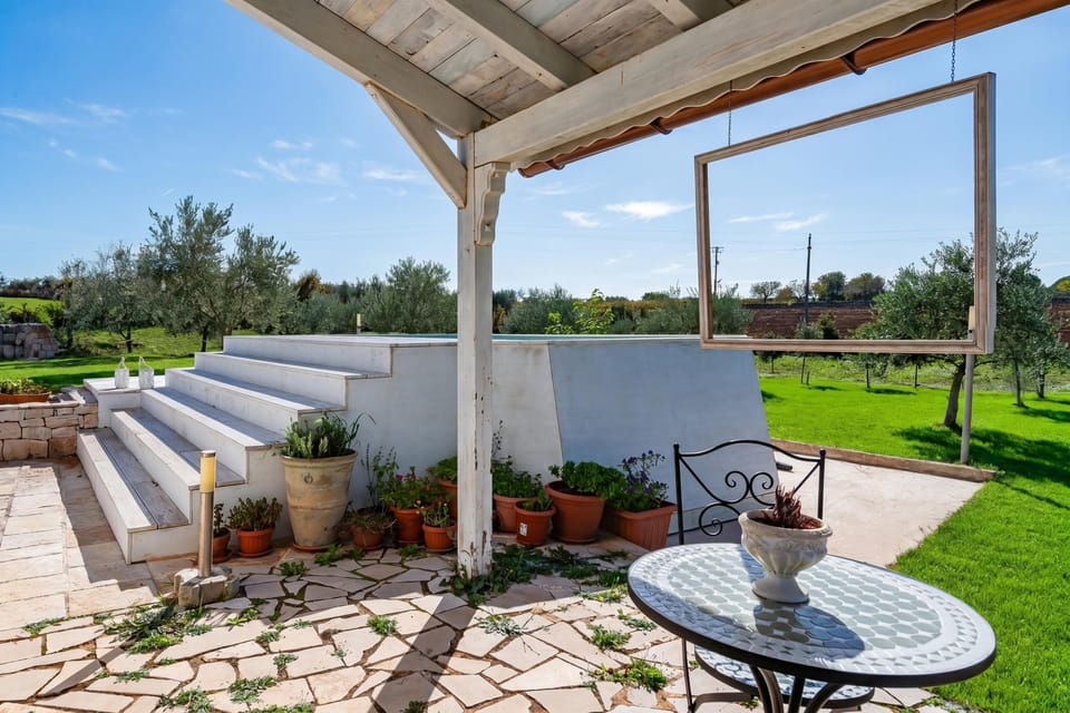Family Villa, 1 Bedroom, Fireplace (Trullo ConoSolo With Pool) | Terrace/patio