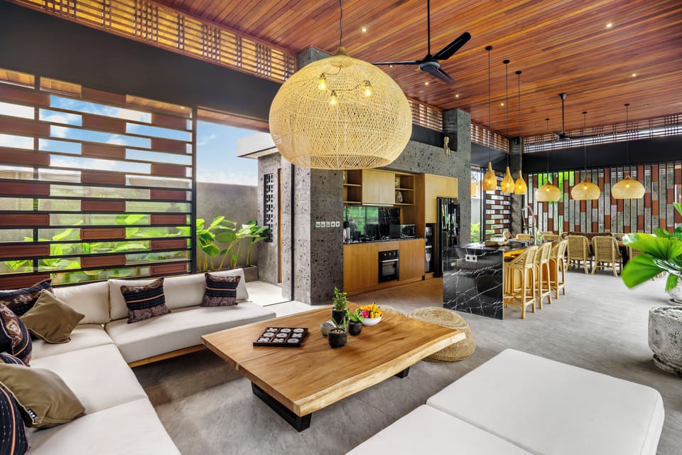 Luxury Villa, Pool View | Living area | 32-inch Smart TV with digital channels, streaming services