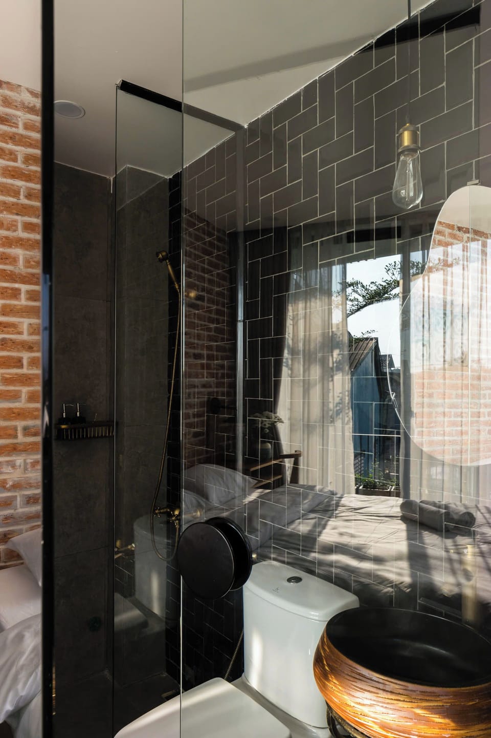 Standard Double Room | Bathroom | Shower, hair dryer, slippers, towels