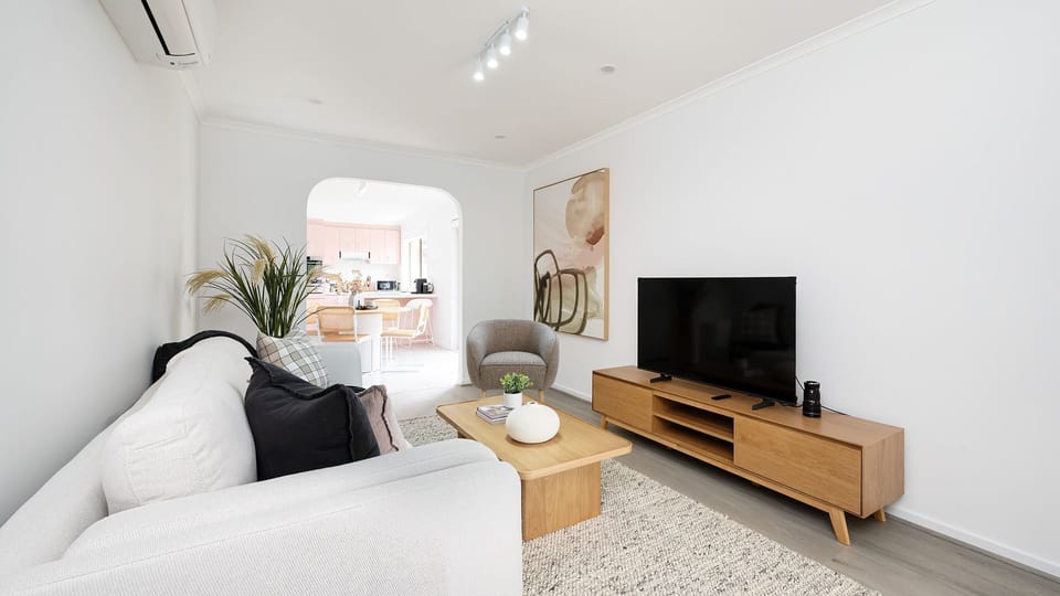 Living room with smart TV