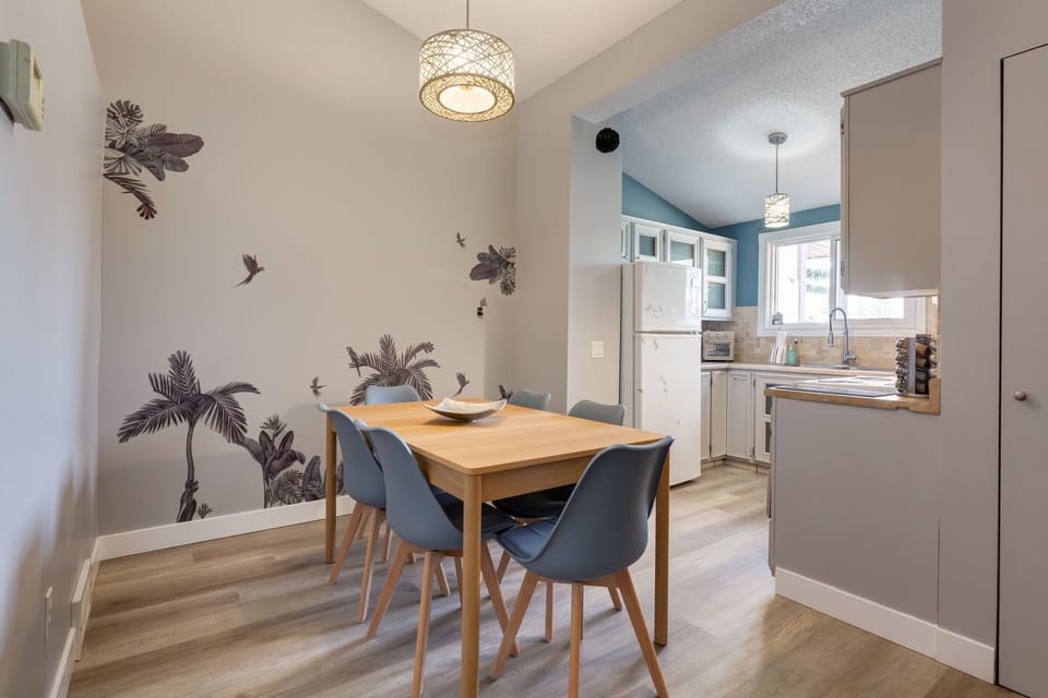 Thoughtfully designed kitchen with breakfast bar seating
