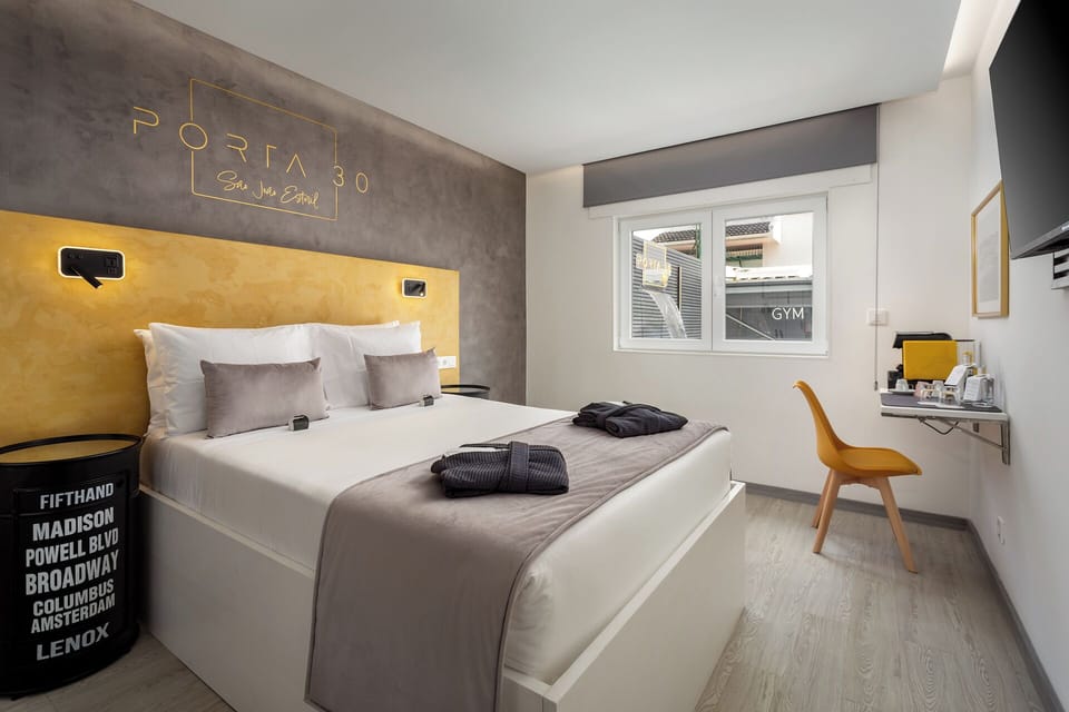 Deluxe Double Room, Private Bathroom, Pool View | In-room safe, desk, laptop workspace, blackout drapes