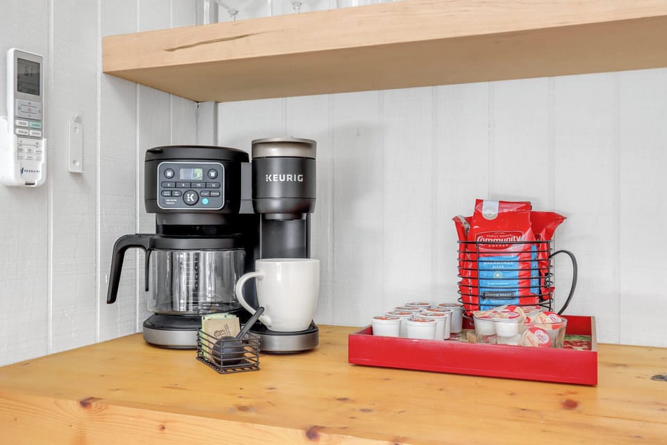 Coffee station in the kitchenette