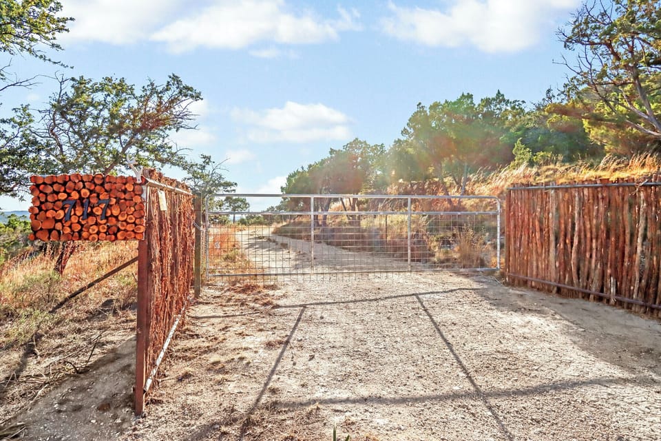 Gated entrance to the property