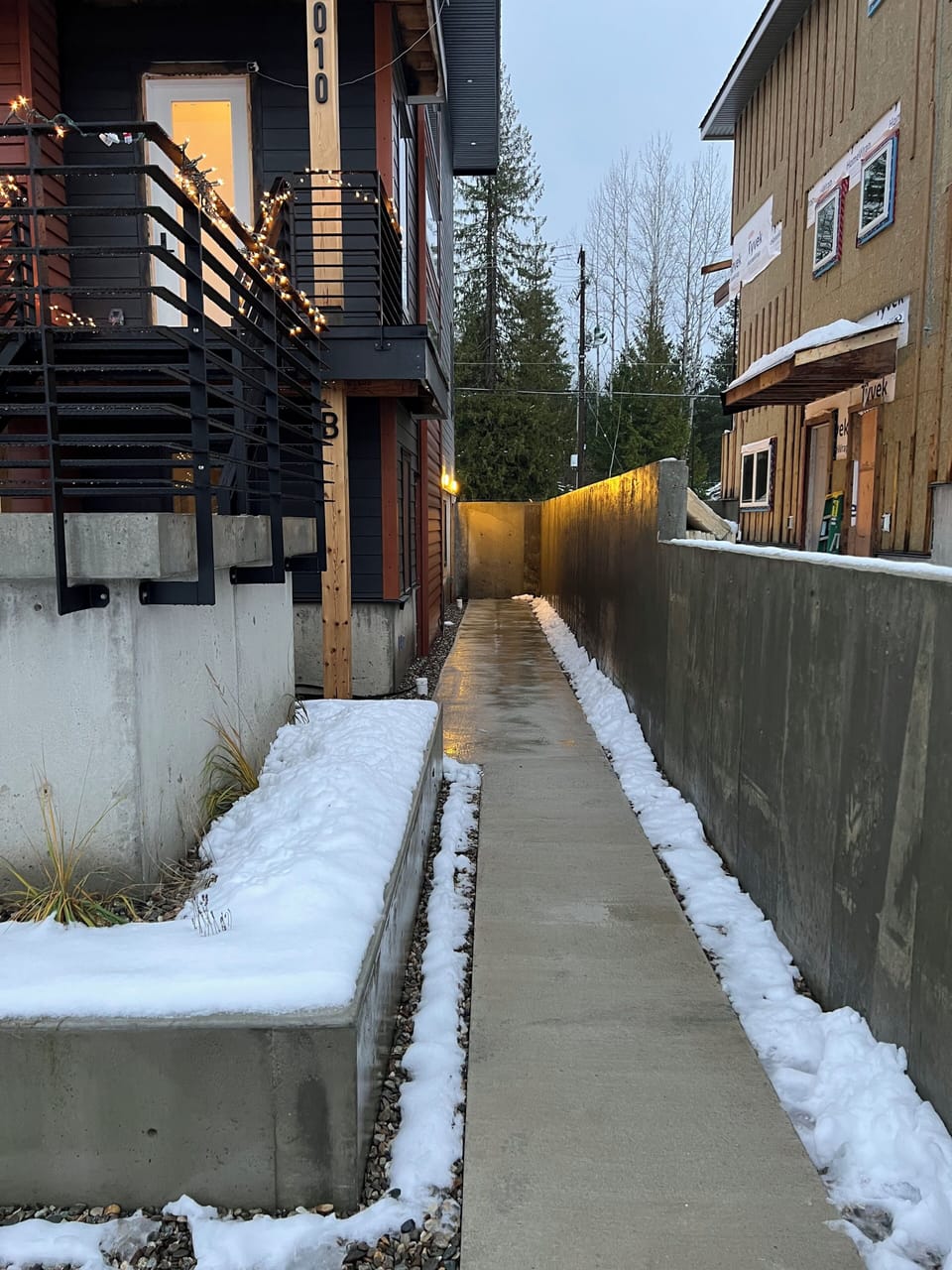Walkway to suite.