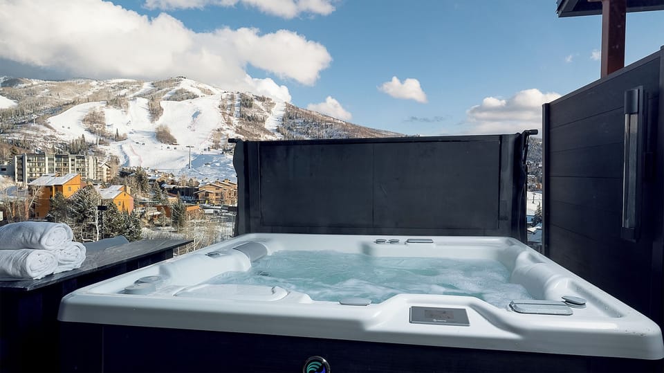 Hot Tub, Upper Level Deck - Private hot tub on deck off of the main living area.