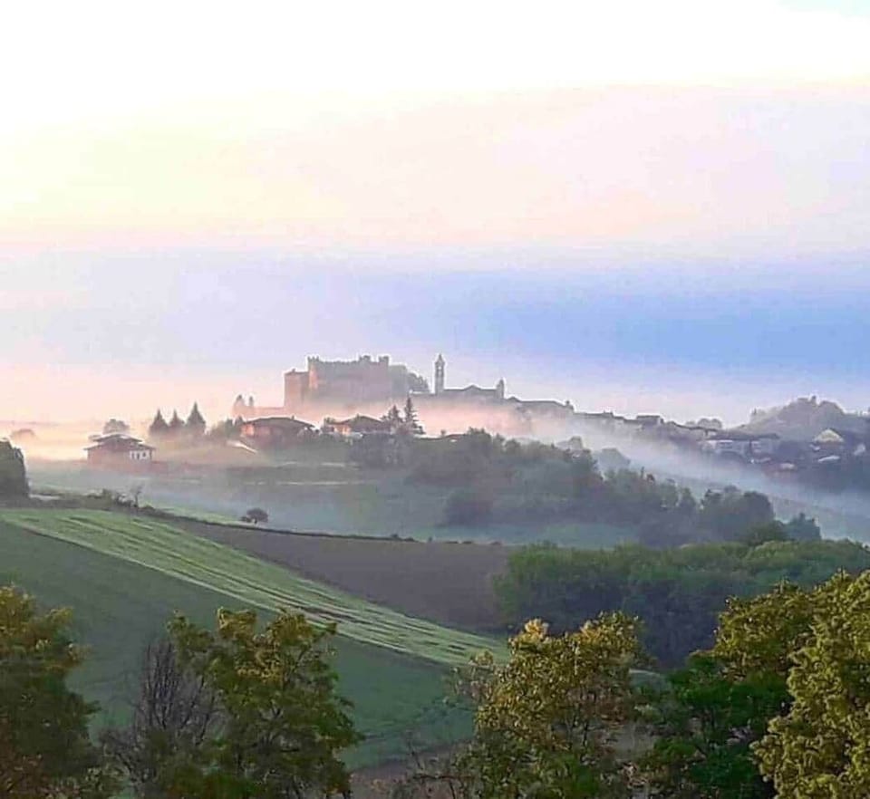 View of Montemagno from down the hills