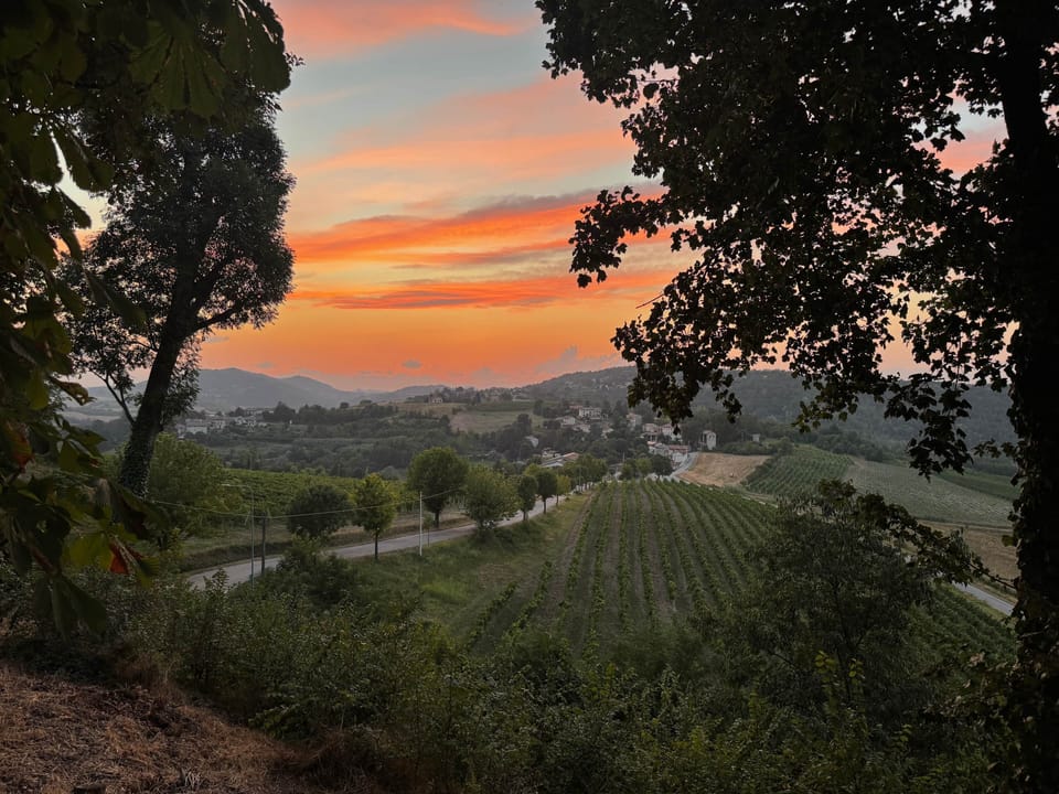 Sunset by the hills (Olivola)