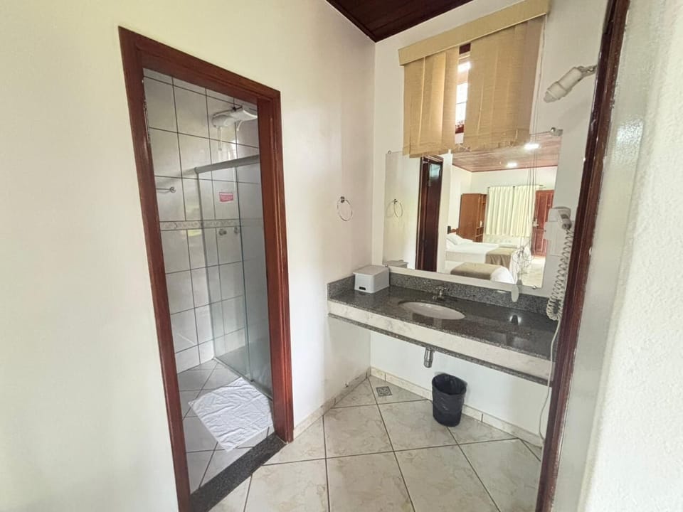 Classic Chalet, Garden View | Bathroom | Shower, hair dryer, towels, toilet paper