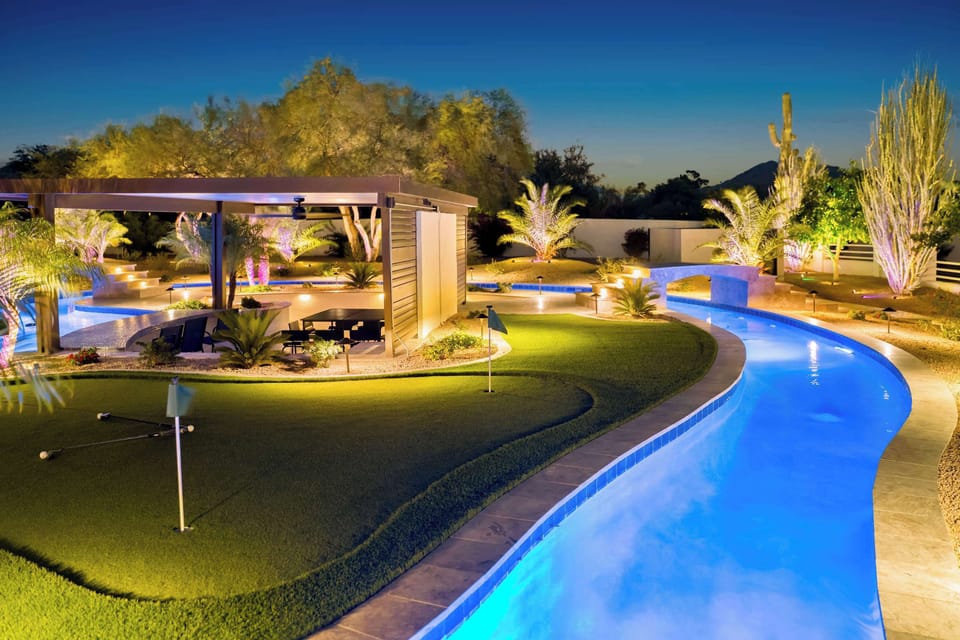 Evening ambiance by the pool