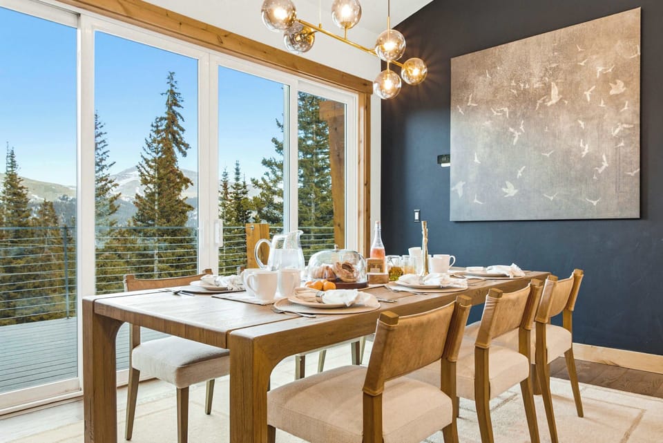 Dining table perfect for shared meals and game nights.