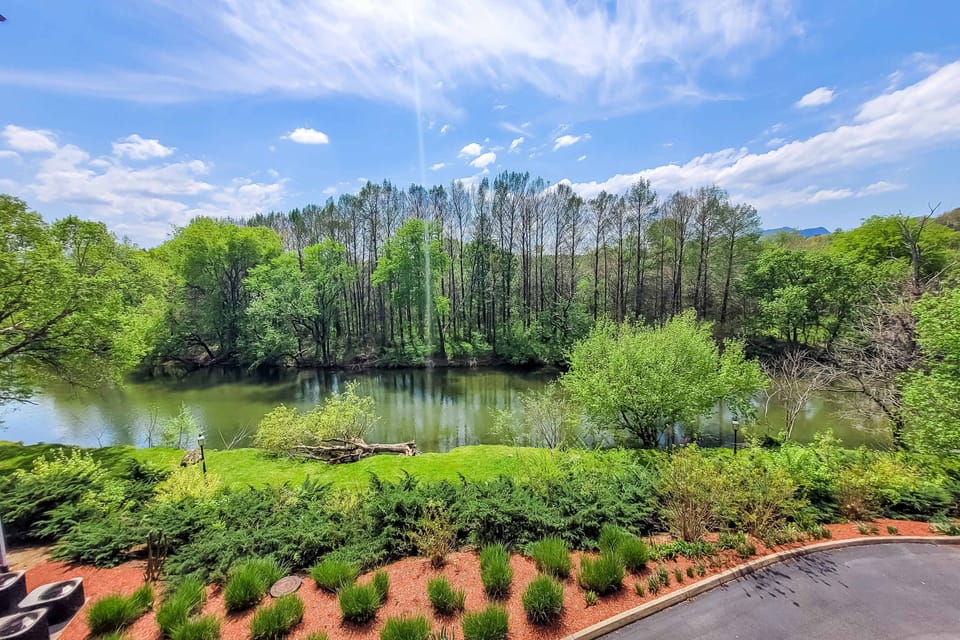 Embrace tranquil mornings by the river amidst lush greenery and blue skies!