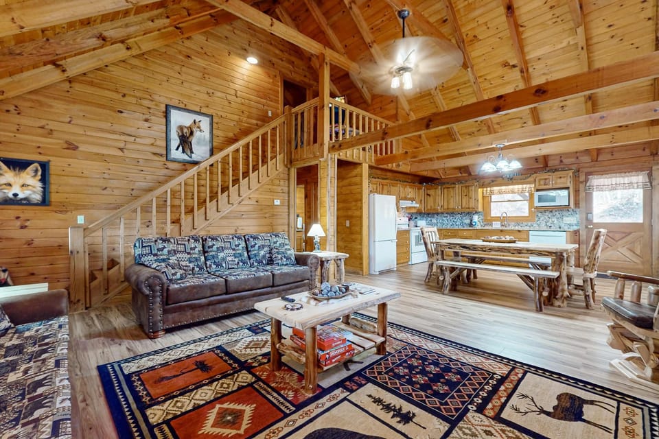 Rustic charm with warm wood accents and inviting seating for memorable gatherings!