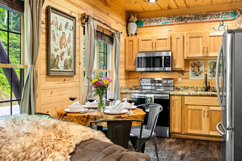 Rustic charm meets modern convenience, perfect for sharing meals and memories!