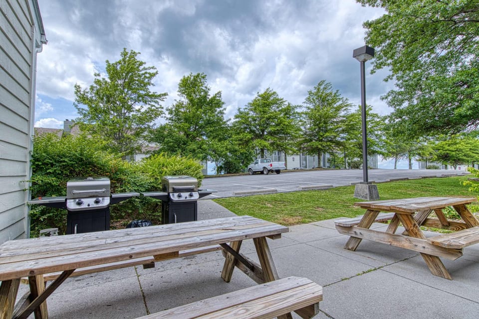 Shared grill station awaits. And, fire up the barbecue and savor the fresh mountain air with friends!