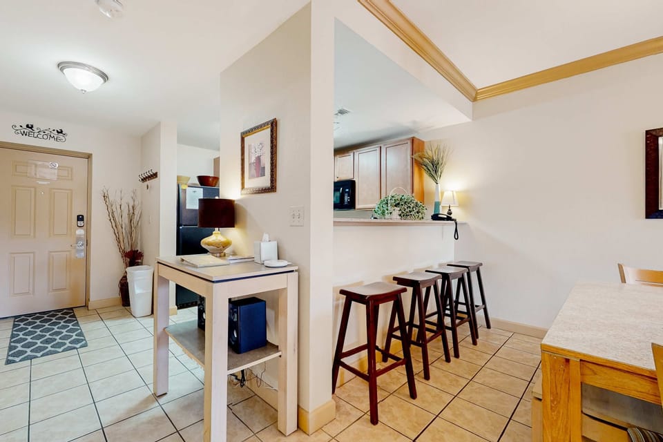 Welcoming space with stylish seating and a flow into the heart of your getaway!