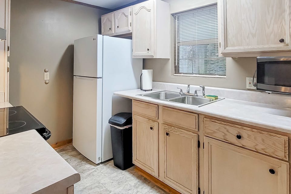 Bright space to whip up delicious meals after a day of adventure!