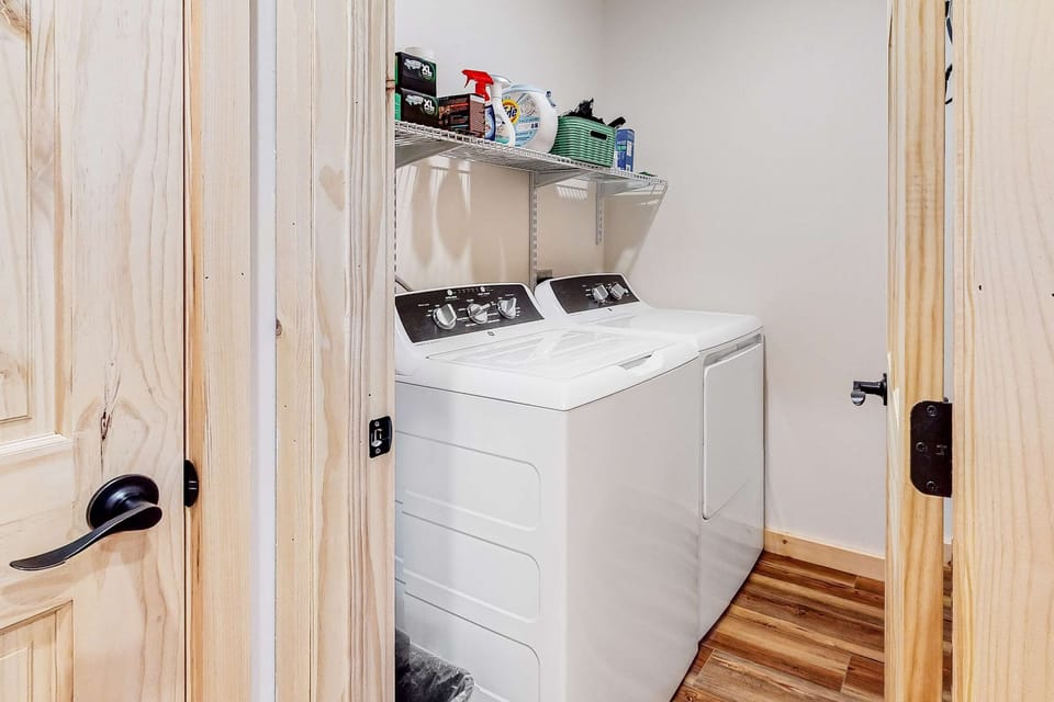 Laundry Room, convenient appliances make post-adventure clean-ups a breeze!