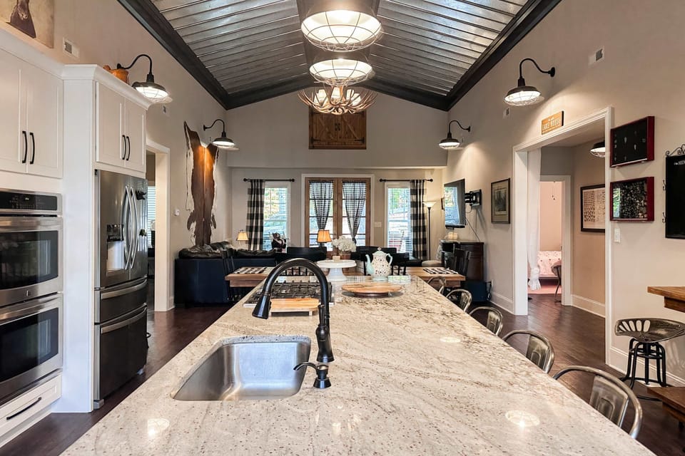 Gather around the stunning granite island, perfect for culinary adventures!