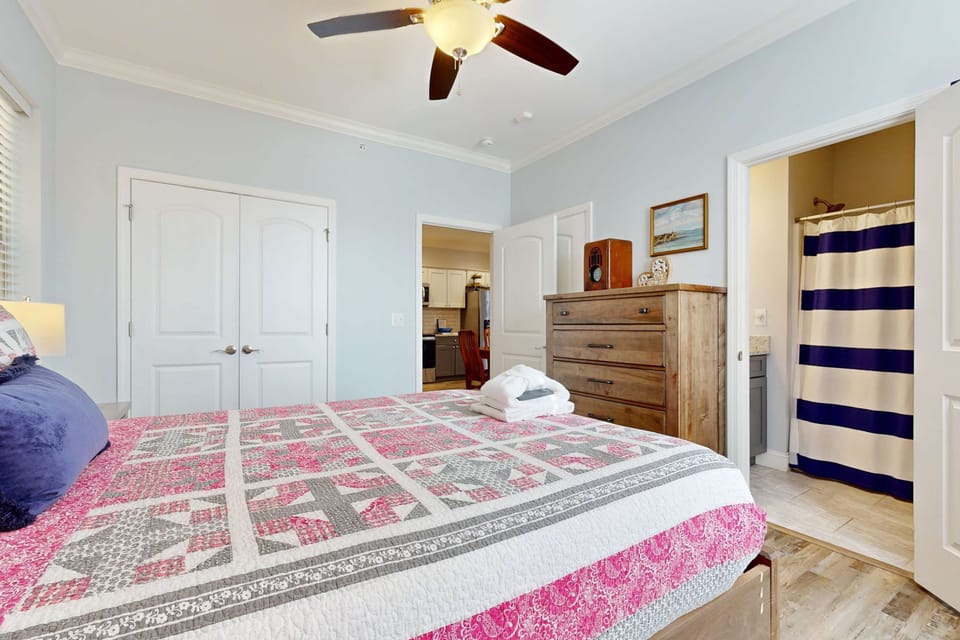 Bright and inviting retreat featuring playful decor and modern conveniences!