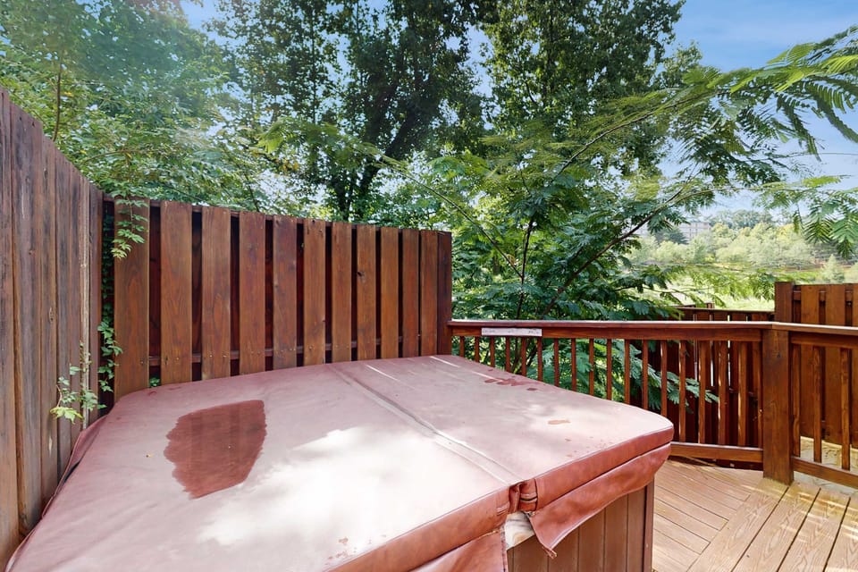 Outdoor spa retreat awaits. And, soak in nature while enjoying your very own private hot tub!