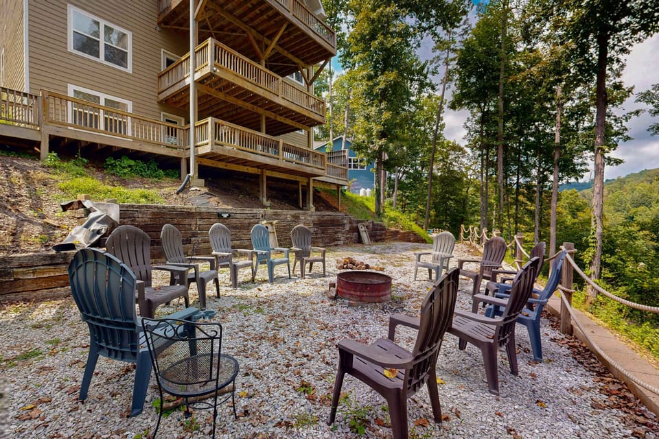 Outdoor fire pit awaits. And, gather around the fire, soak in nature, and create unforgettable memories!