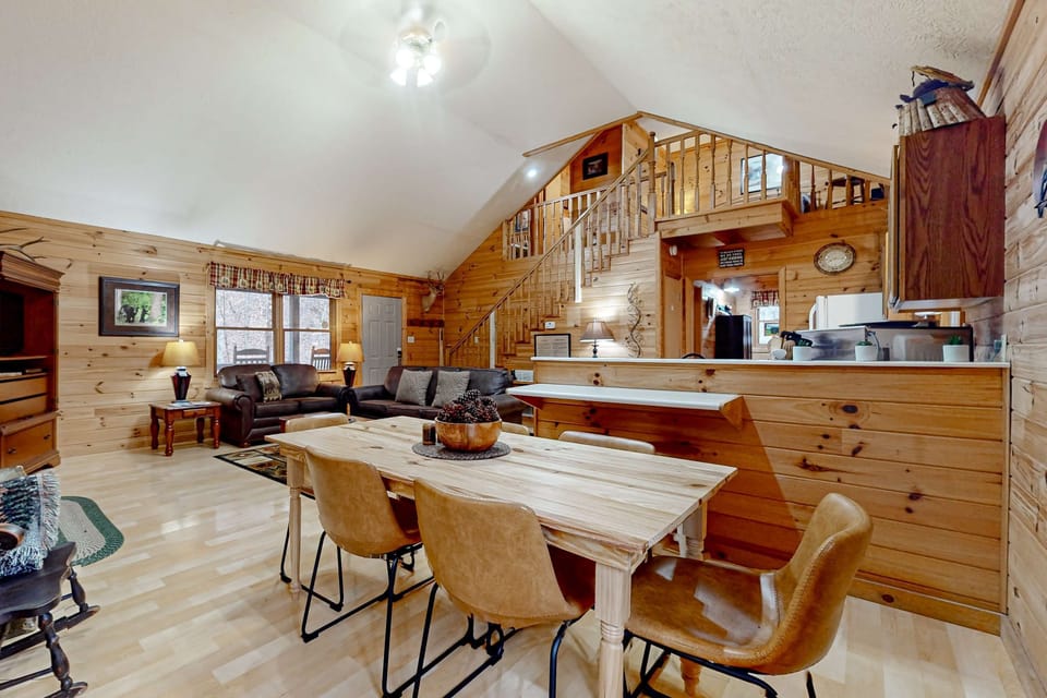 Immerse yourself in this charming space with rustic decor and natural light!