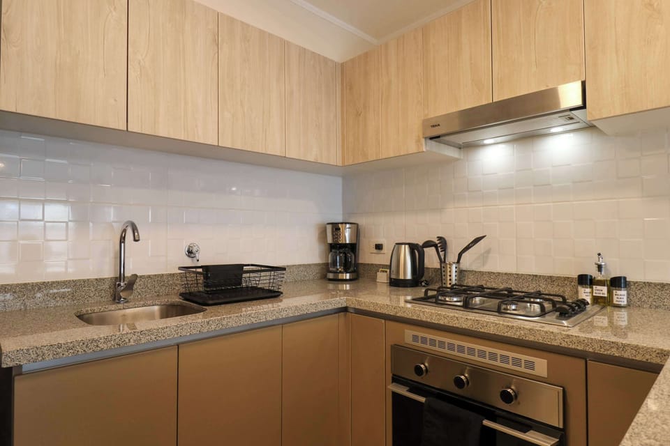 Practical and bright kitchen