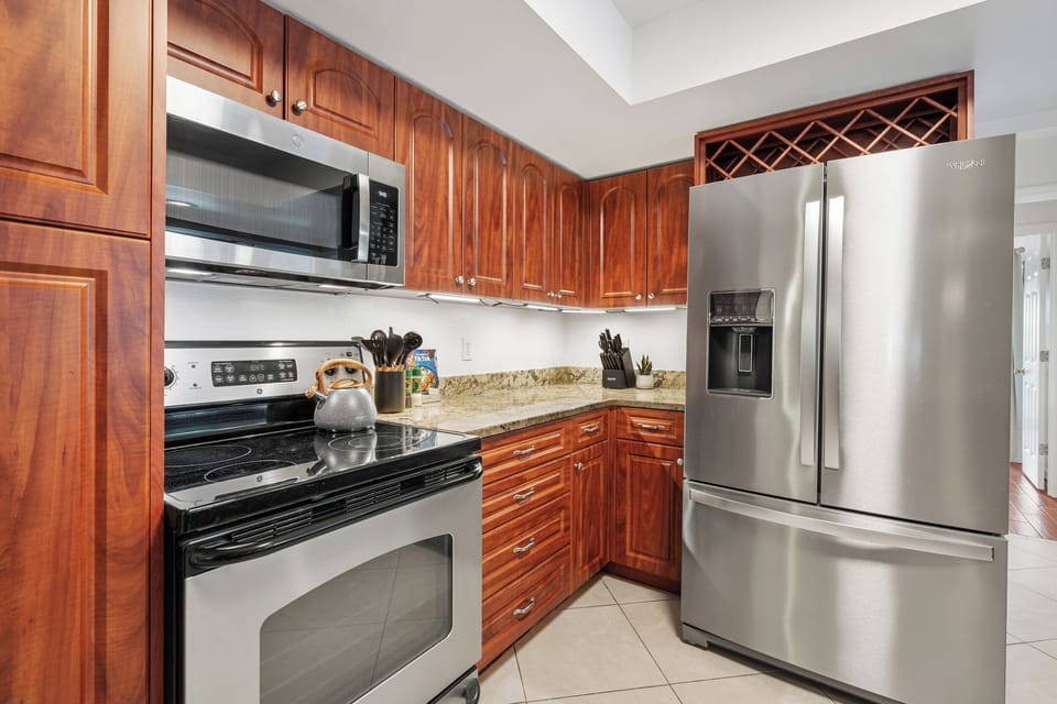 Our kitchen has everything you need for your vacation getaway!