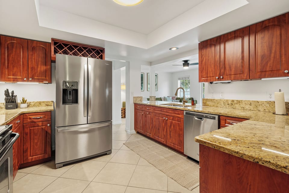 There is plenty of countertop space for cooking, baking, or buffet style serving!