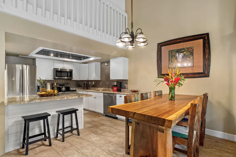 Dining room and kitchen