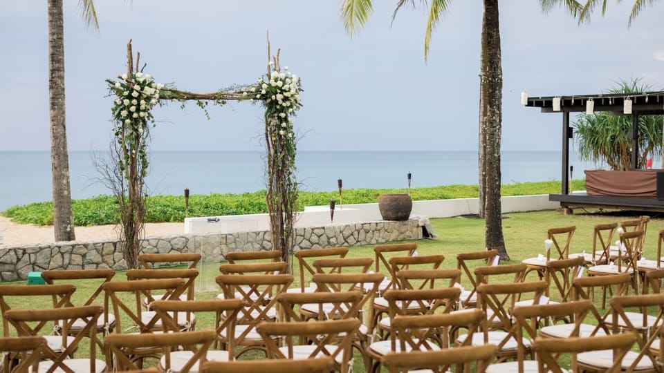 Outdoor banquet area