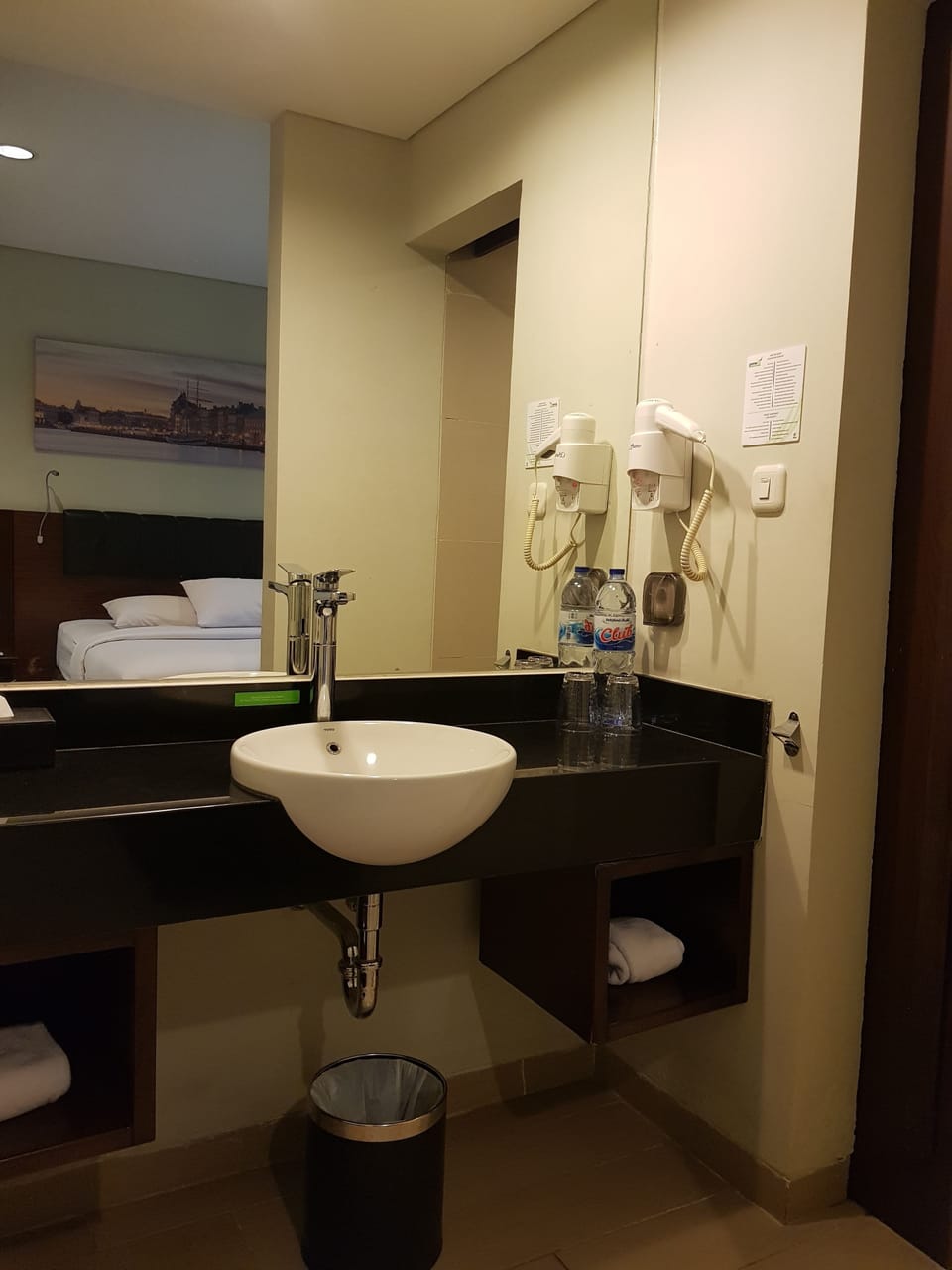 Shower, free toiletries, hair dryer, slippers