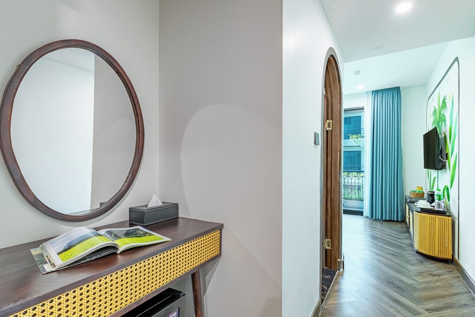 Classic Double Room, Pool View | In-room safe, desk, laptop workspace, soundproofing