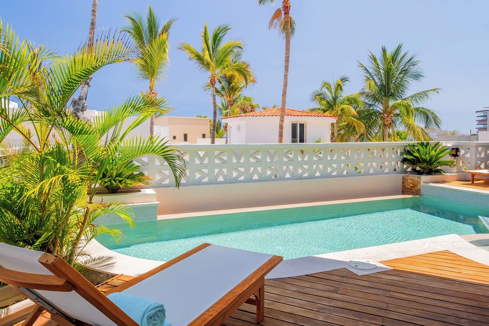 Poolside patio