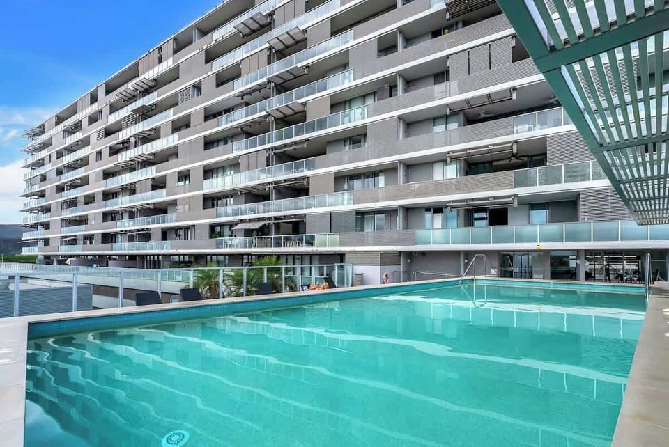 The shared pool provides a calm spot to cool off and relax in the tropical warmth.