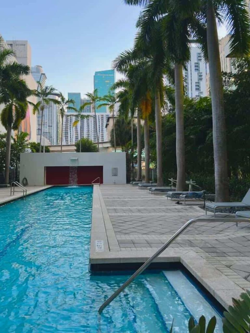 The swimming pool is located on the 1st floor of the building and is part of the common area, shared by all residents of the building.