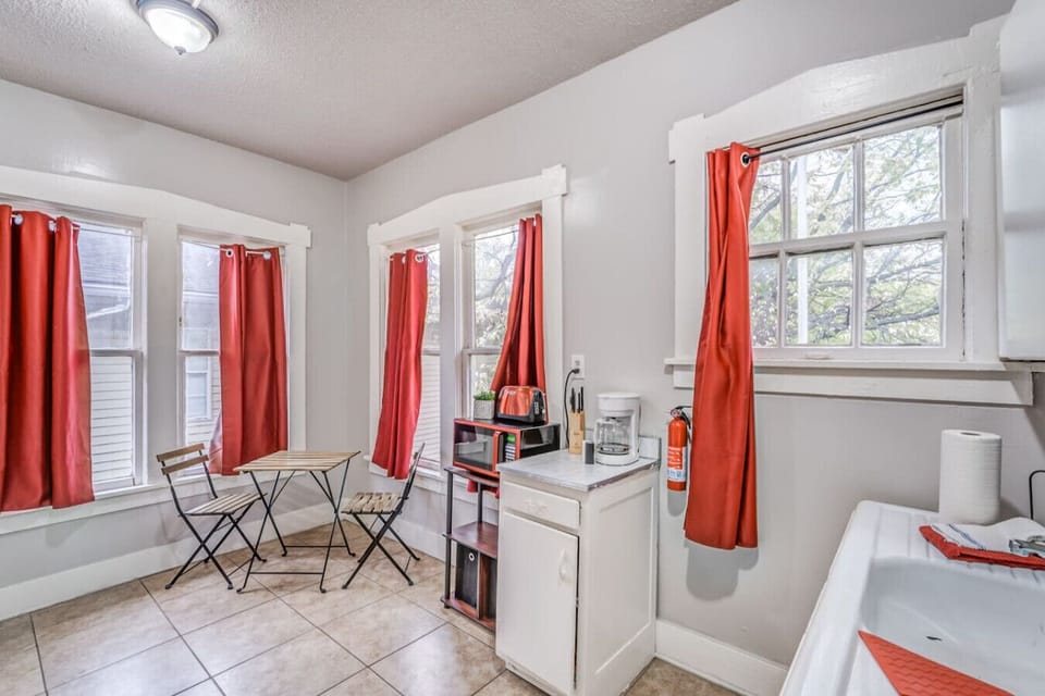 A cozy breakfast nook perfect for relaxed meals or quiet productivity.