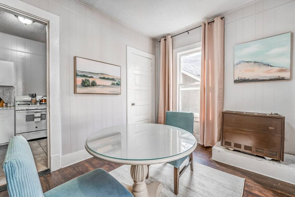 Enjoy a light-filled dining space steps away from the kitchen.