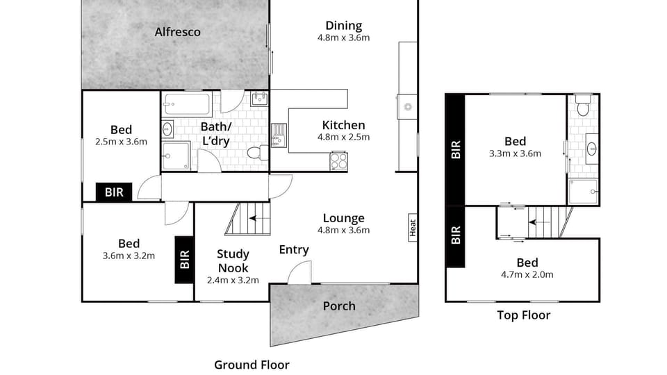 Floor plan for a clear view of the home’s spacious layout