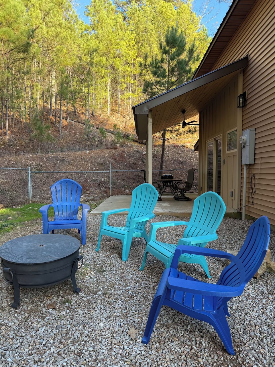 Firepit with chairs