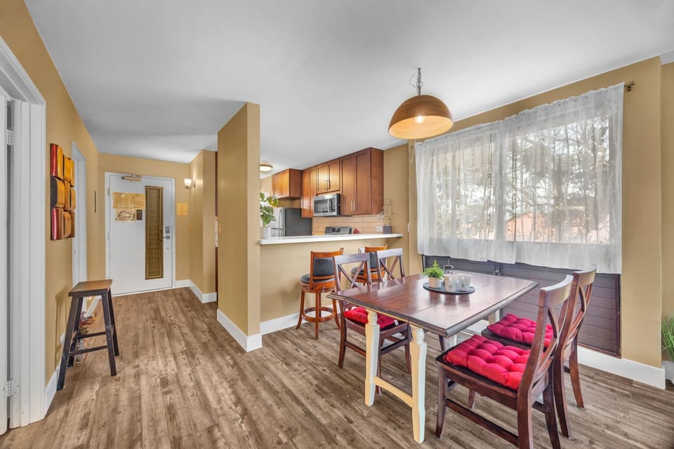 A cozy place to enjoy meals together before heading out for a day of adventure.