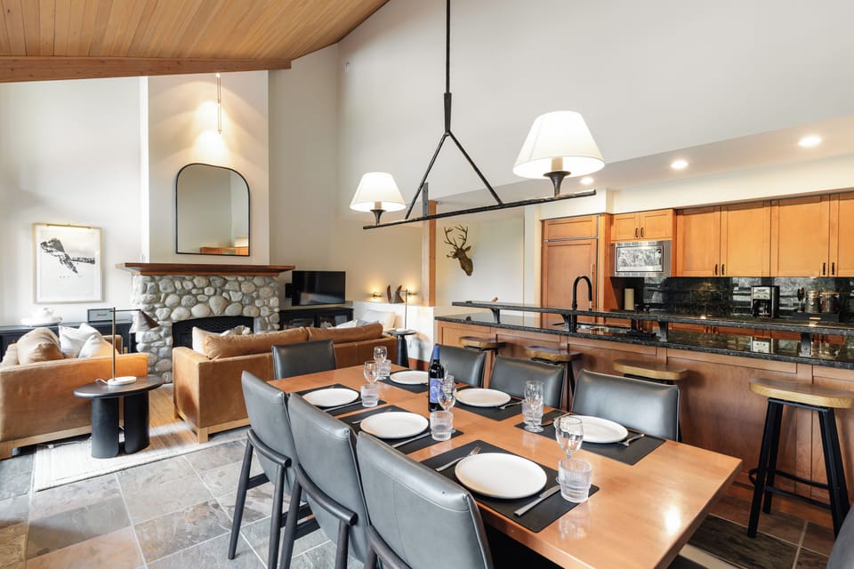 Dining Room - Large table for entertaining, open onto living room and kitchen, bright and spacious