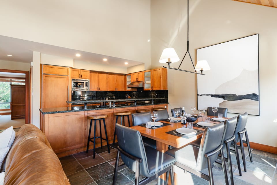 Dining Room - Large table for entertaining, open onto living room and kitchen, bright and spacious