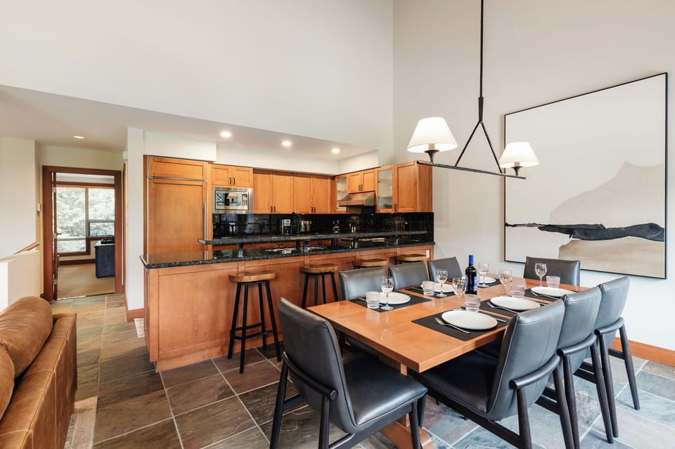 Dining Room - Large table for entertaining, open onto living room and kitchen, bright and spacious