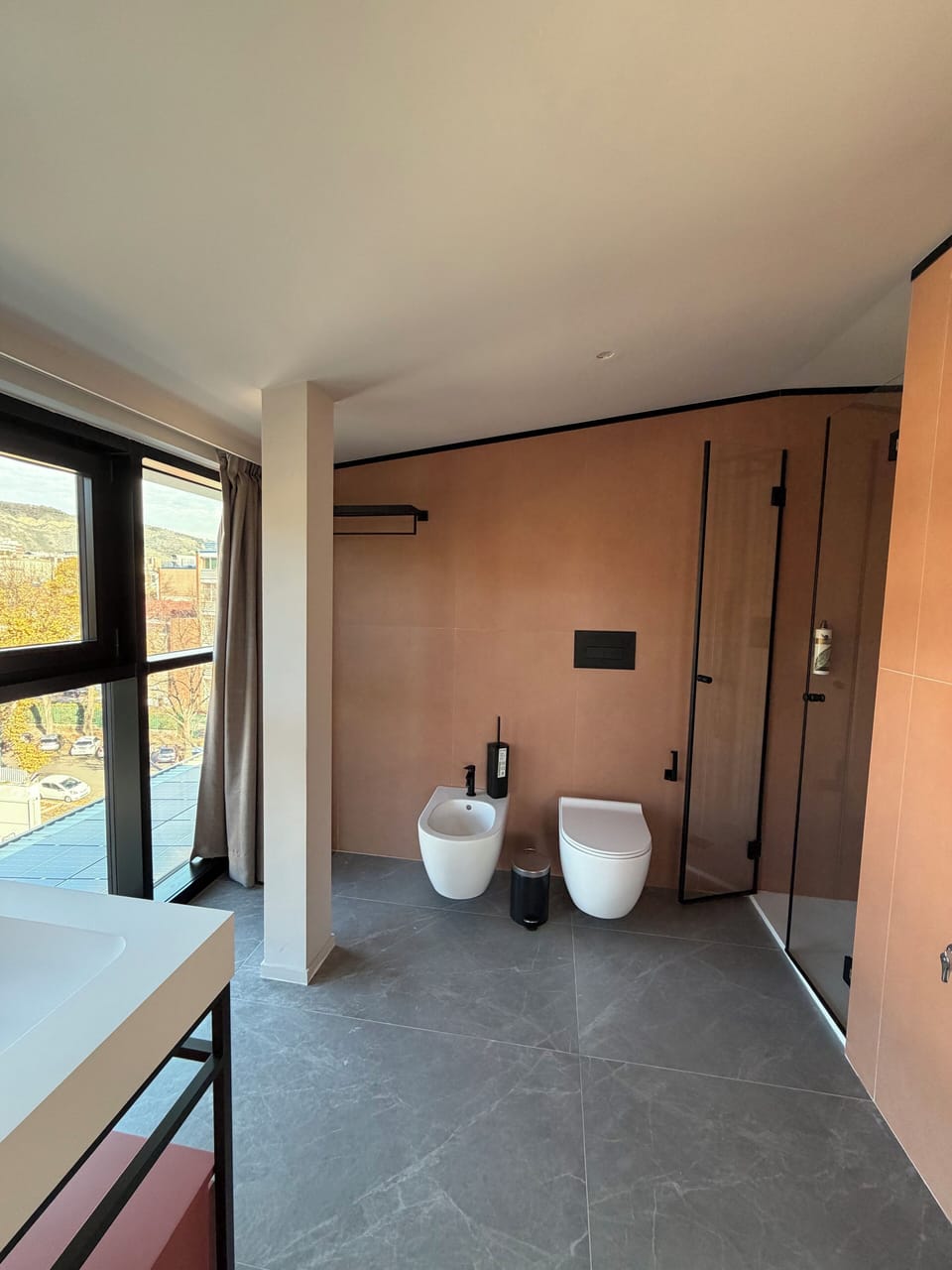 Comfort Double Room, City View | Bathroom | Shower, hair dryer, towels, soap