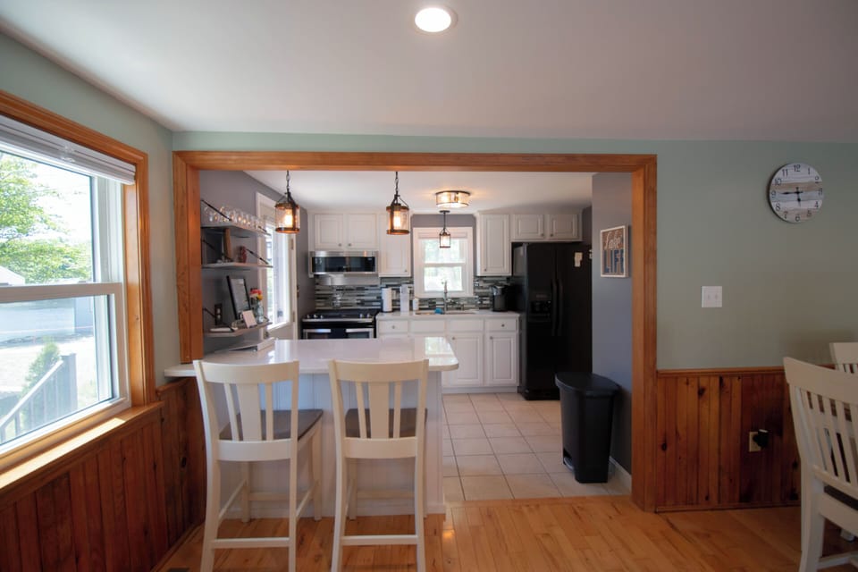 High-top counter, perfect for casual dining, morning coffee, or gathering.