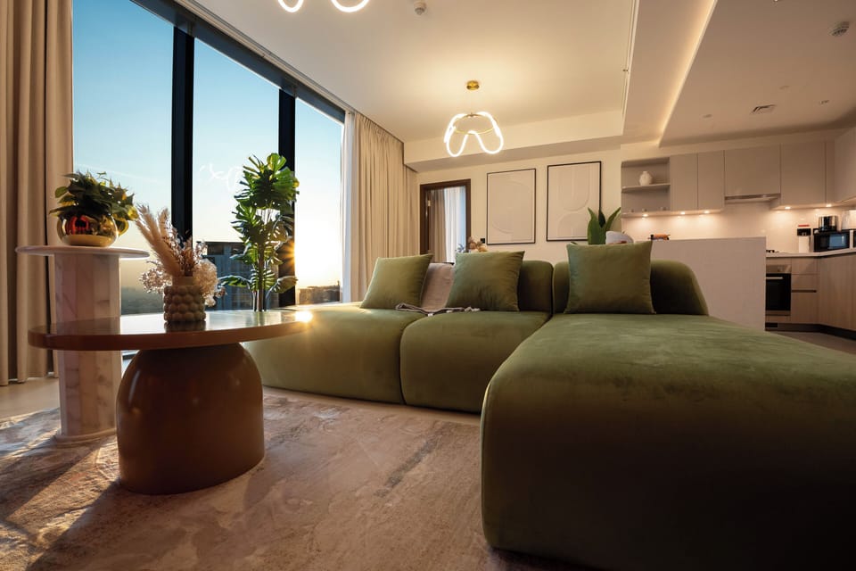 Deluxe Apartment, Balcony | Living area | 50-cm Smart TV with cable channels, Netflix, streaming services